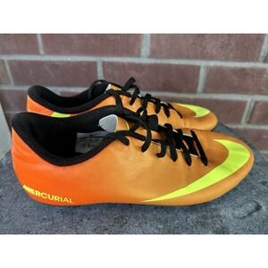 Nike Mercurial Size 5.5 Youth Orange Yellow Soccer Cleats Shoes